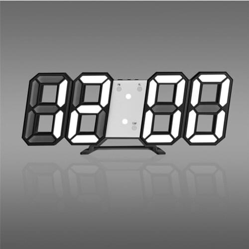 3D LED Digital Wall Clock Modern Design Large Electronic Clocks Backlight Desktop Table Clock For Living Room Home Decoration