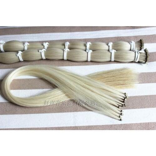 50 hanks natural white Mongolia horsetail violin &viola&cello bow hair free shipping violin parts&accesories