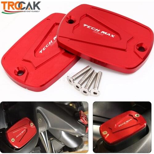 New Arrival With LOGO Tech MAX Aluminum front brake fluid reservoir cap cover For Yamaha TMAX560 TMAX 560 2020