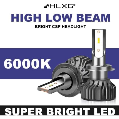 HLXG 2X mini LED H1 H8 H9 H11 H4 9005 HB3 HB4 9006 led headlight France stock 80W 12000LM car light bulb Auto lamp h7 LED canbus