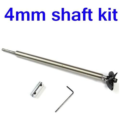 Free Shipping 4mm Shaft assembly Transmission shaft kit shaft+propeller+bushing+coupler for RC Boat deep V yacht