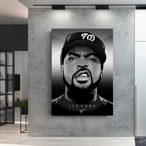 NWA Hip Hop Music Rapper Stars Ice Cube Canvas Posters and Prints Rapper Stars Paintings on the Wall Art Pictures Home Decor