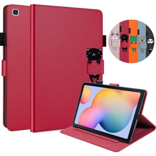 Case for Samsung S6 Lite Cute Kawaii Cat Panda Painted Tablet Cover for Samsung Galaxy Tab S6 Lite SM-P610 P615 Magnetic Case