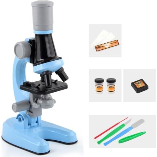Digital Children Microscope Biological Experiment Laboratory Microscope Suit Primary School Magnifier Teaching Material Set