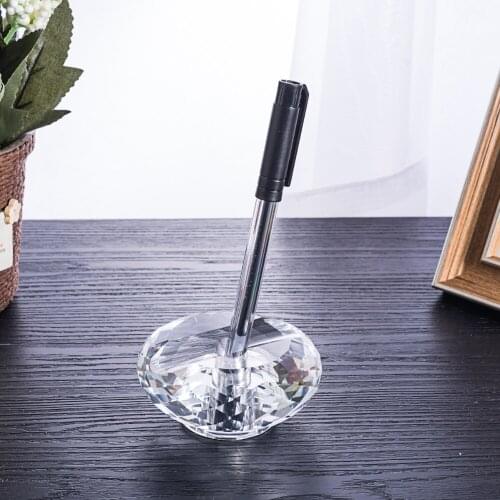 Crystal Pen Holder Cosmetic Brush Eyeshadow Pencil Pens Lipstick Display Stand Rack Support Holder For Desk Organizer Stationery