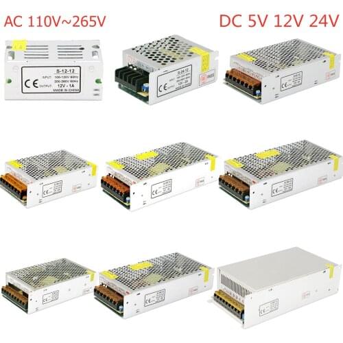 Switching Power Supply Transfromer AC 110-220V To DC 5V 12V 24V Adjustable Converter Source LED Driver For CCTV Router LED Strip