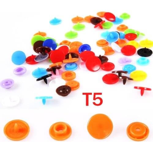 KAM T5 Plastic Snaps Button Fasteners Dark Buckle 12mm Round Button Resin Garment DIY Sewing Accessories For Baby Clothes