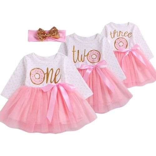 Summer Girls Princess Dress Letter One-Two-Three Designed Kids Dresses Ribbon Children Clothes Ball Gown