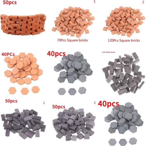 Hot 4-120PCS Sand Table Simulation Brick DIY Building Scenery Portable Miniature Durable Kids Decorative Toy Landscape Modelling