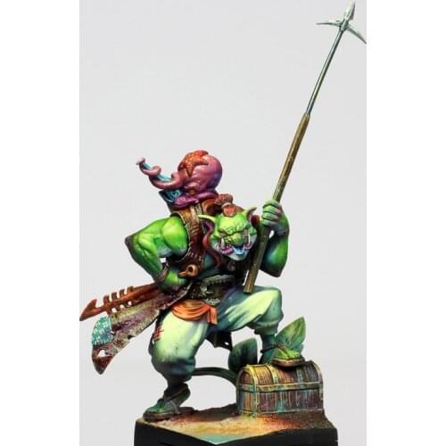 Resin Figure Model Kit Unassambled 1/24 ancient fantasy warrior with Spear Unpainted collect Figure Building Kit