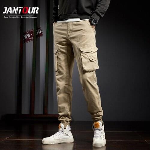 Jantour 2021 Mens Camouflage Trousers Cotton Casual Military Cargo Pants Joggers Outdoor Pants Men 3D Pockets Harajuku Pants