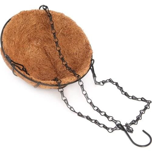 2021 New Hanging Coconut Vegetable Flower Pot Basket Liners Planter Garden Decor Iron Art