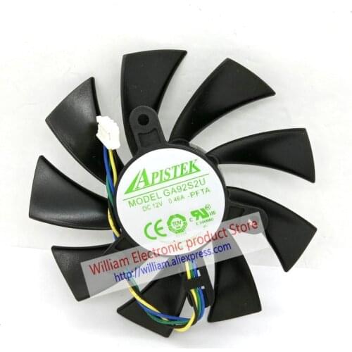 New Original GA92S2U PFTA DC12V 0.46A for For ZOTAC GTX 1070Ti 1080Ti MINI Graphics card cooling fan