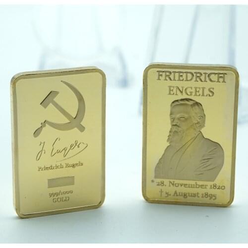 Commemorative Coin Russian Collection Arts Gifts 1820-1895 Founder of marxism Friedrich Engels bullion bar