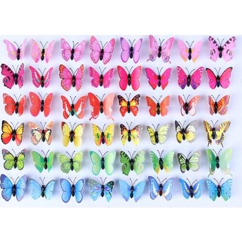 Pvc simulation butterfly creative crafts magnetic refrigerator curtain decoration butterfly butterfly