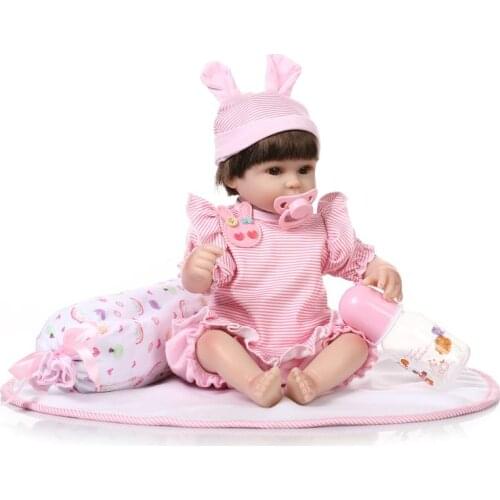 42cm Real Reborn Babies Silicone Reborn Dolls for Girls Birthday Gift 15 Inch Lifelike Baby Newborn Dolls with Clothes