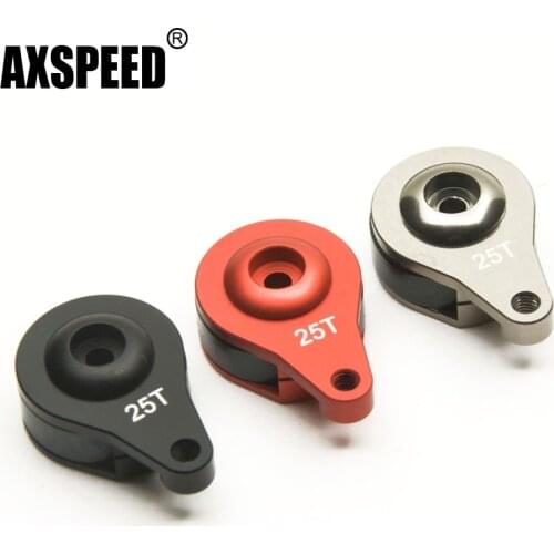 AXSPEED Metal Alloy Single Hole Style 25T Shock Absorber Servo Arm for Axial SCX10 1/10 RC Model Crawler Cars Upgraded Parts