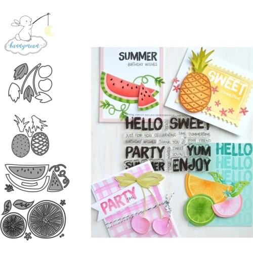 2020 New Arrival Pineapple watermelon lemon Metal Cutting Dies and stamps DIY Scrapbooking Card Stencil Paper DIY Cards