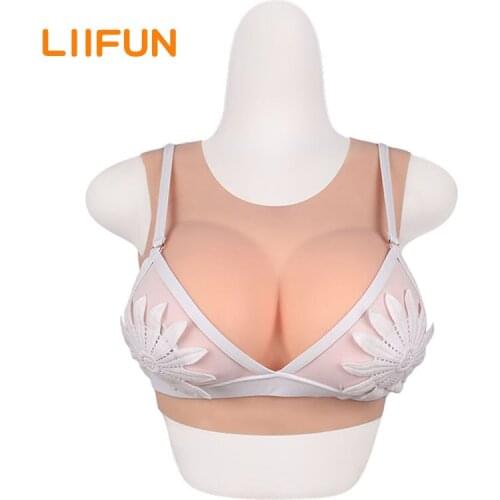 Liifun Silicone Artificial Breast Forms Realistic Fake Boobs for Transgender Crossdresser Drag Queen Shemale