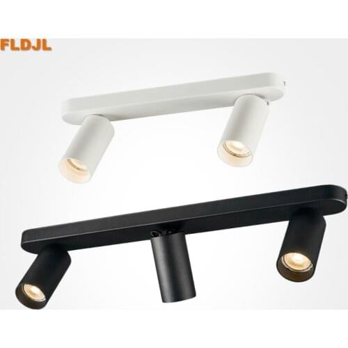 Dimmable multi-head spotlights surface-mounted ceiling anti-glare living room bedroom aisle long linear guide-free light 7W/12W