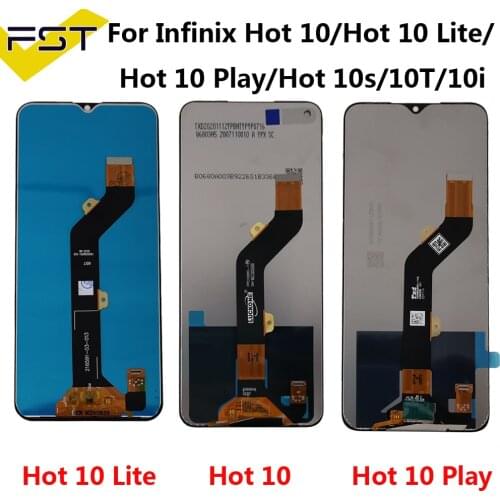 For Infinix Hot 10 Play X688C X688B LCD Display Touch Screen Digitizer Assembly For LCD Hot 10 X682B X682C Hot 10 Lite X657B LCD