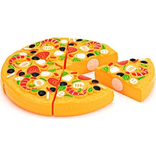 11Pcs Pizza Cutting Pretend Play Toys Food Cooking Simulation Tableware Children Kitchen Toy Fruit Vegetable with Tableware Gift