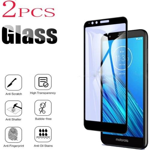 2PCS For Motorola Moto E6 Screen Protector Case Full Tempered Glass Protective 9H Cover On MotoE6 E XT2005-3 XT2005-1 XT2005DL