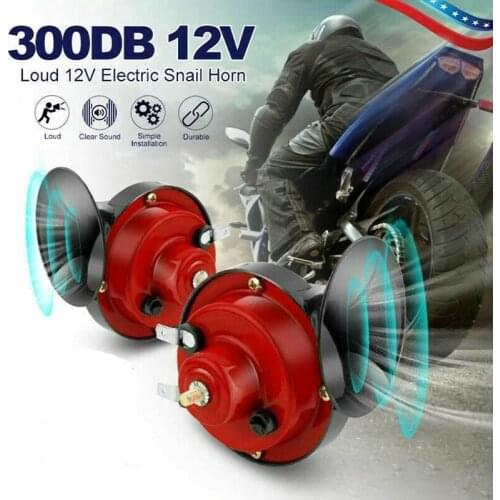 2Pcs/SET Universal 300DB 12V Super Loud Car Horn Speaker Waterproof for Motorcycle Car Truck SUV Boat Accessories