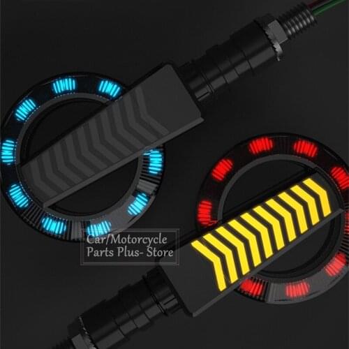 2pcs Universal Motorcycle Side Light Moto Accessories Turn Signal Lights Running Lamps Sequential Flowing Flash Indicator