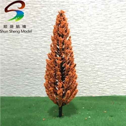 20-100pcs High 3.5-14cm Orange Green Color Mini Model Plastic Tree Construction Sand Table Model Scene Model flower Tree