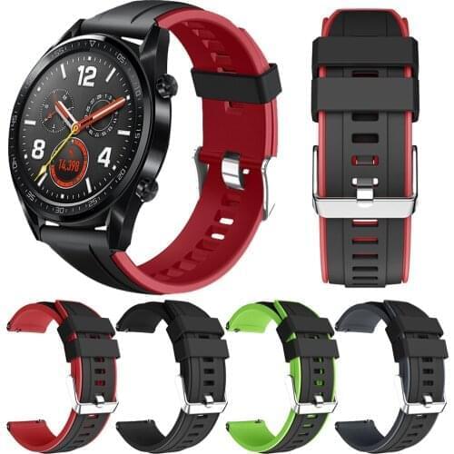 22MM Wrist Strap For Huawei Watch GT GT2 46MM Smart Bracelet Silicone Bands Sport Accessory For Samsung Galaxy Watch 46mm Correa
