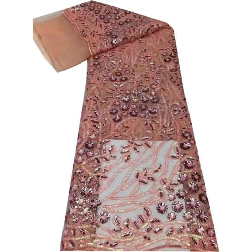 African Lace Fabric 2021 High Quality Lace French Lace Fabric Fashion Nigerian Lace Fabrics For Wedding Dress Sewing f20-15