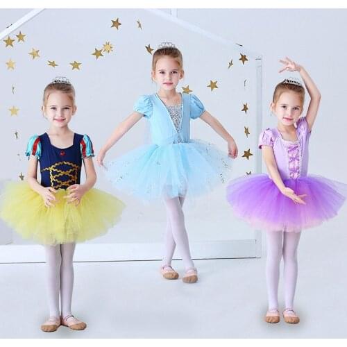 Girls Princess Ballet Dress Kids Dancewear Tutu Dance Costume Children Party Birthday Ballet Princess Summer Dresses 3 Styles