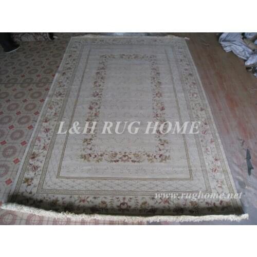 Free shipping 6.56'X9.85' 160 Line Hand-knotted Persian Rug, Wool and Silk Persian carpet, Silk Warp