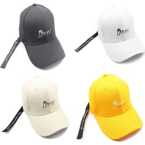 Women Men Hip Hop Snapback Baseball Cap Embroidery Letter Cool Casual Visor Dancing Sport Sun Dad Hat Caps Ribbon Adjustable