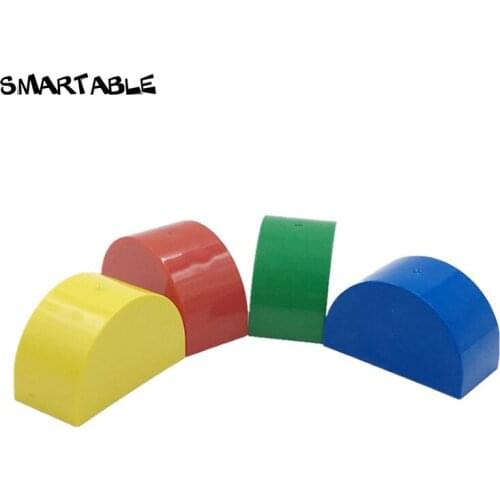Smartable Big Bricks Half Round 2x4 Building Blocks Parts Compatible Duplo Toys For Kids Of Low Age Creative 10pcs/Set