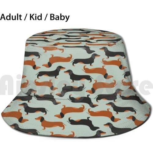 Dachshound , Taksa , Wiener Dog Sun Hat Foldable UV Protection Animal Badger Badger Dog Bassotto Black Breed Cub