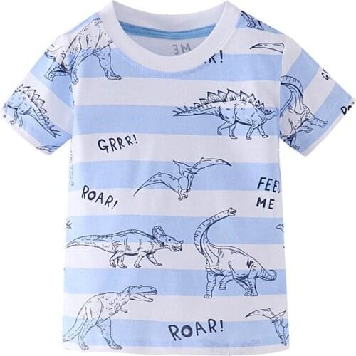 Funnygame Children T shirts for Boys Girls Cotton Animals Print Baby Bats Tees Tops Kids Boys Clothes
