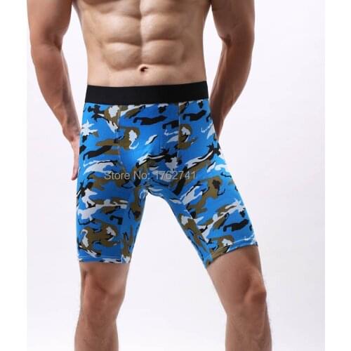 Long Boxer Shorts Panties Man Camouflage Underwear Men Boxer Men Underpants Comfortable Soft Boxers