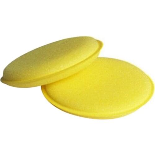 Two Waxing Polish Wax Foam Sponge Applicator Pads For Clean Cars Vehicle Glass