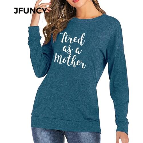 JFUNCY 2020 Autumn Long Sleeve T Shirt Women Loose Tees O-Neck Tops Plus Size Casual Lady Pullover Female T-shirts
