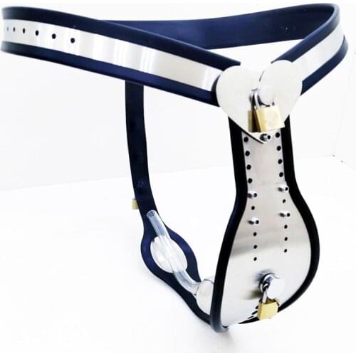 Metal Chastity Belt Lock Sex Toys For Men Erotic Cbt Bondage Stainless Steel Heart Type Male Chastity Pants Adult Games BDSM