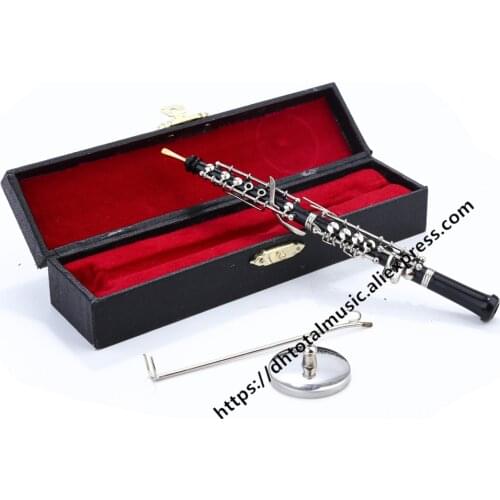 Dh Oboe Model Mini Musical Instrument Miniature Desk Decor Display Realistic Music Lover Birthday Gift Christmas Gift