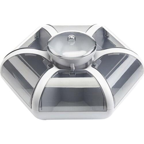 Fashion Lotus Fruit Box Living Room Fruit Tray Transparent Press Type Snack Compartment Storage Box _WK