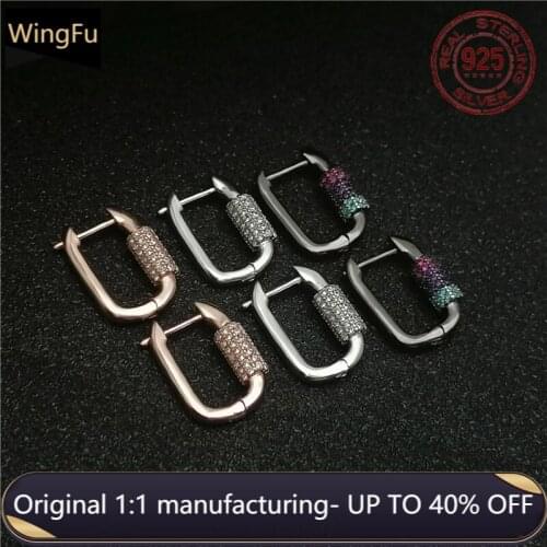 Fashionable 925 sterling silver women luxury brand monaco jewelry pin buckle earrings classic sweet birthday party gift