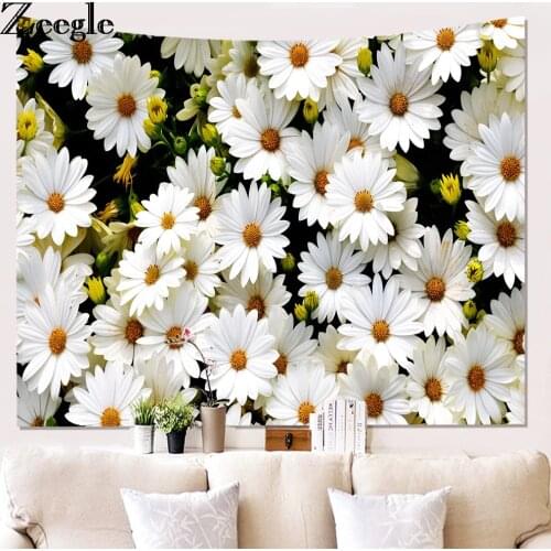 Zeegle Flower Printed Mandala Wall Hanging Tapestry Beach Towel Home Decor Tapestry Bedspread Table Cloth Yoga Mat Decor Curtain