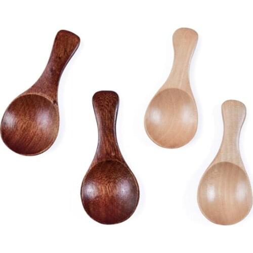 Naturel Wooden Coffee Tea Sugar Salt Spoon Scoop Kitchen Utensil Set MINI Wood Spoon Cooking Tool LX8587