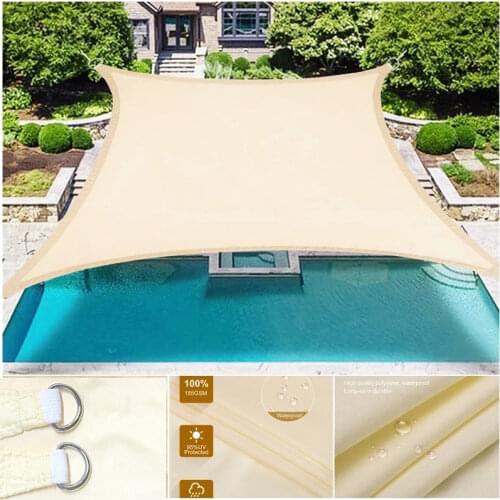 Outdoor waterproof sunshade sail, rectangular shade sail for garden, deck, canopy, swimming yard, beach car awning, 2021,300d