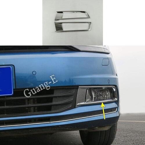 Car Body Front Fog Light Lamp Detector Frame Sticks ABS Chrome Cover Trim For VW Volkswagen Touran L 2016 2017 2018 2019