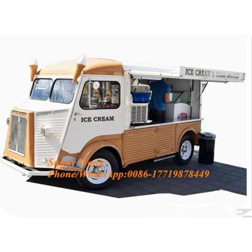 Retro 4.9m mobile food cart street food van Food Trailer caravan coffee cart camping food cart
